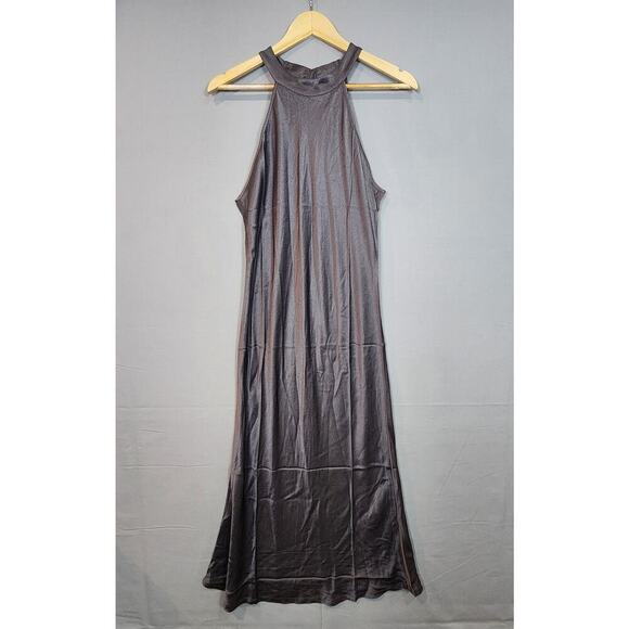 green halter satin dress ZAPAKA Women Halter Satin Prom Dress with Slit A Line Ruched Dark Green  Long Evening Dress